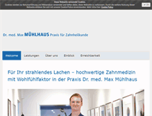 Tablet Screenshot of dr-muehlhaus.com